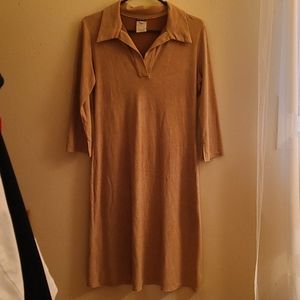 Faux suede tan dress